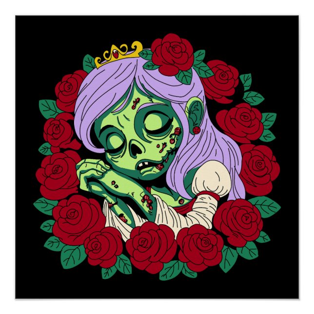 Póster Belleza zombie durmiente (Anverso)