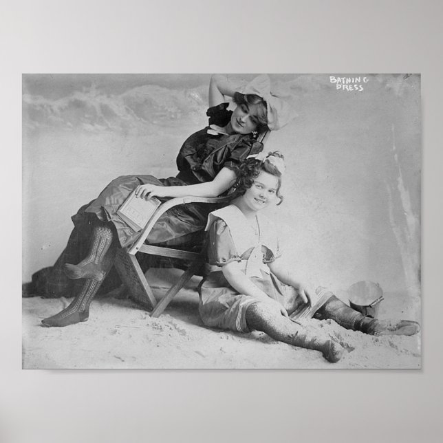 Póster Bellezas de baño - vestimenta de playa de principi (Frente)