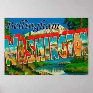 Póster Bellingham, Washington - escenas grandes de la