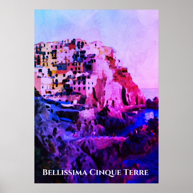 Póster ** Bellissima + Italian Language Cinque Terre (Frente)