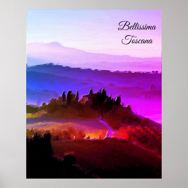 Póster *~* Bellissima lengua italiana Toscana Tuscana (Frente)