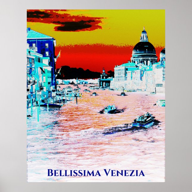 Póster *~* Bellissima lengua italiana Venecia (Frente)