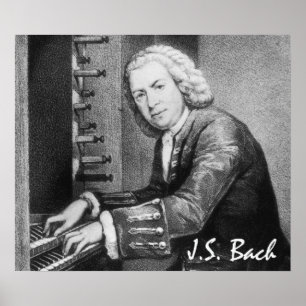 Póster Bello Artes de Johann Sebastian Bach