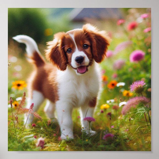 Póster bello cachorro de Bretaña (Frente)