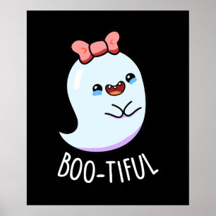 Póster Bello Chiste Femenino Pun de Fantasma de Halloween