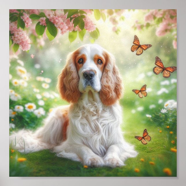 Póster bello Clumber Spaniel (Frente)