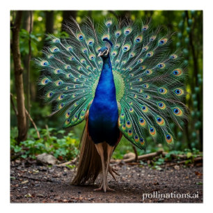 Póster bello pavo real