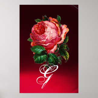 PÓSTER BELLO ROSA ROSA MONOGRAMA