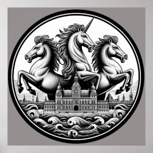 Póster "Bellos caballos místicos" 17