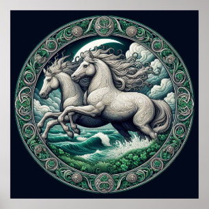 Póster "Bellos caballos místicos" 42