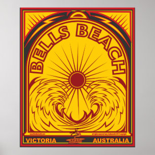 PÓSTER BELLS BEACH VICTORIA AUSTRALIA SURFROAK SURFREAK