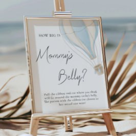 Póster Belly Baby Shower Big Mommys de Blue Hot Air Ballo