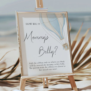 Póster Belly Baby Shower Big Mommys de Blue Hot Air Ballo