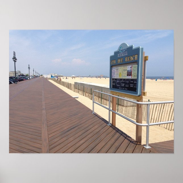 Póster Belmar Fifth Avenue Beach Jersey Shore (Frente)