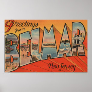 Póster Belmar, New Jersey - escenas grandes de la letra