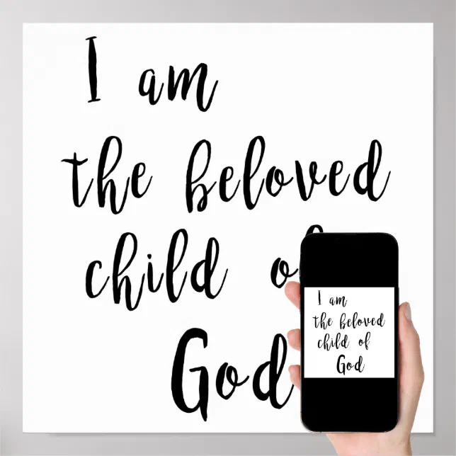 Beloved Child Of God   Poster | Zazzlecom In 2020 | Beloved Quotes