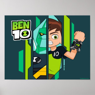 Póster Ben 10 Transformación del ADN de Diamondhead