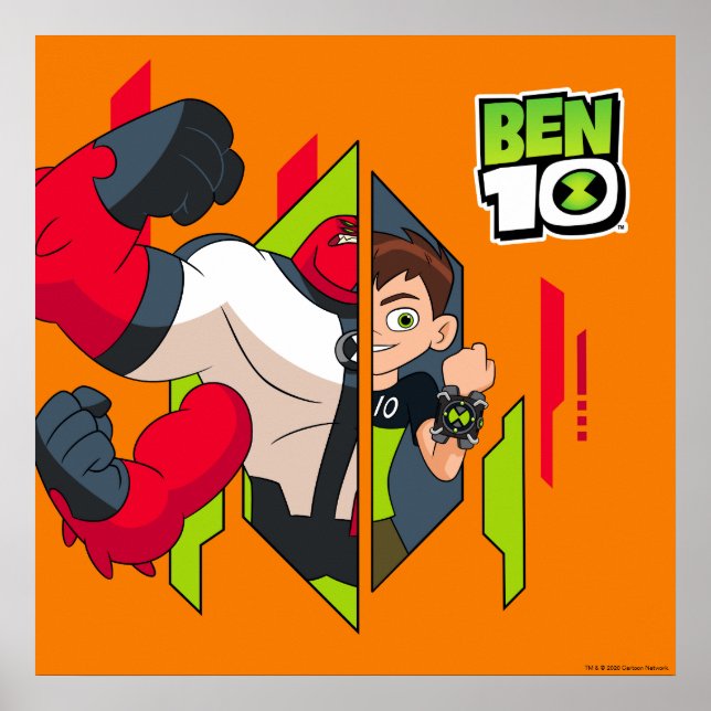 Póster Ben 10 Transformación del ADN de los Cuatro Brazos (Frente)