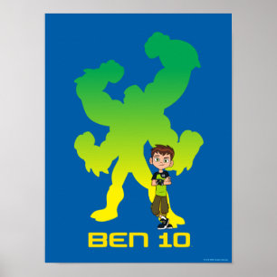 Póster Ben 10 y Cuatro Brazos Sombra