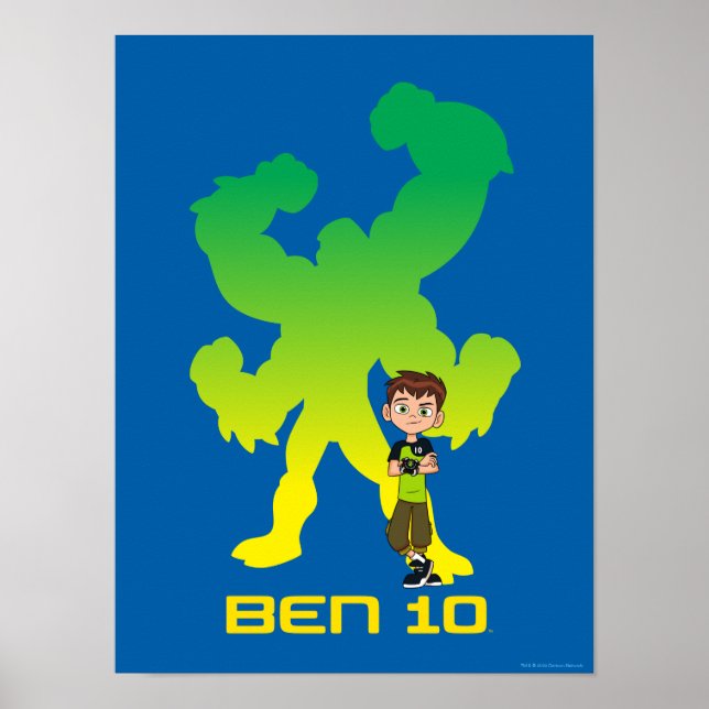 Póster Ben 10 y Cuatro Brazos Sombra (Frente)