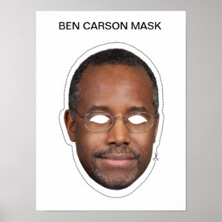Póster Ben Carson Mask