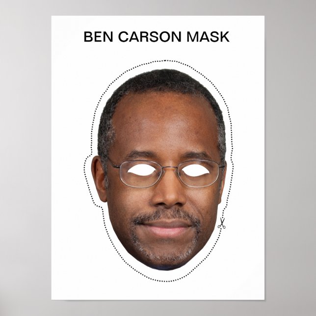 Póster Ben Carson Mask (Frente)