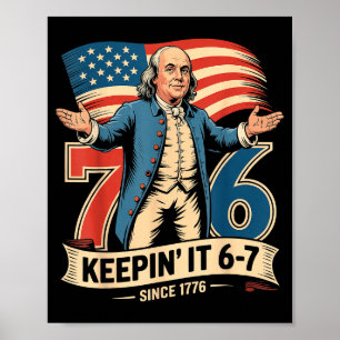 Póster Ben Franklin 67 Meme Keen Lo 7-6 Profesor de Histo
