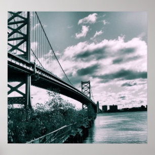 Póster Ben Franklin bridge II
