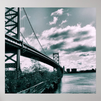 Póster Ben Franklin bridge II