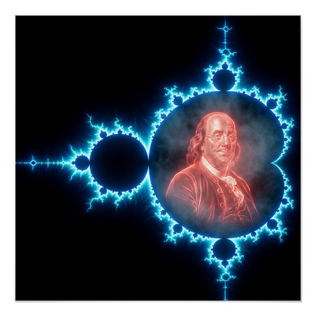 Póster Ben Franklin Mandelbrot Fractal (Anverso)