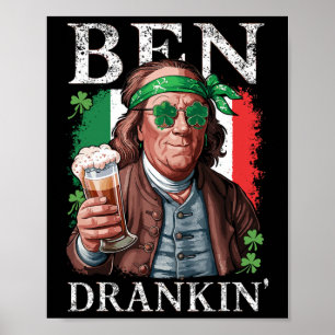 Póster Ben irlandés bebiendo cerveza - Hombres y mujeres