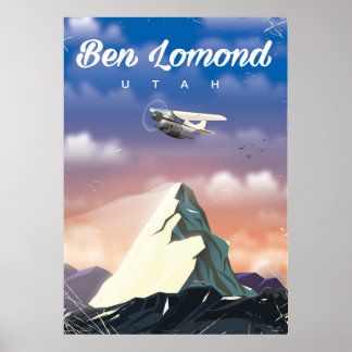 Póster Ben Lomond, afiche de viaje de Utah