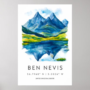 Póster Ben Nevis Acuarela 1
