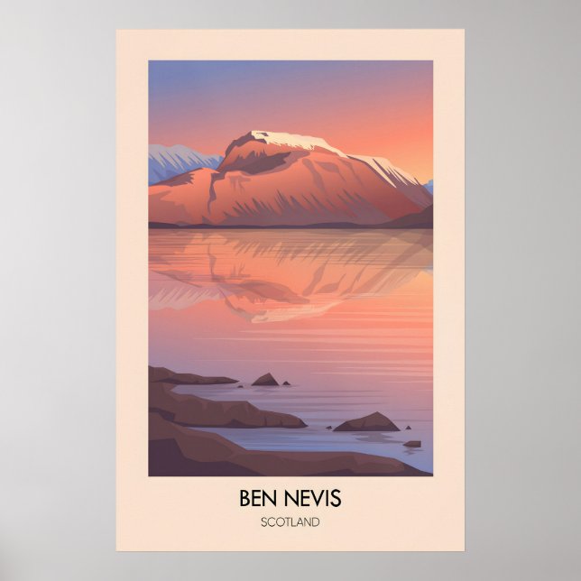 Póster Ben Nevis Modern Travel Poster (Frente)