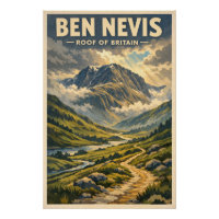 Ben Nevis, Reino Unido, en un clásico estilo retro