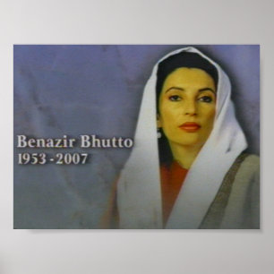 Póster Benazir Bhutto
