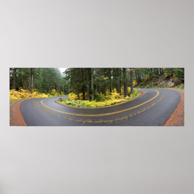 Póster Bend in the Road Inspirador Poster (Frente)
