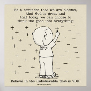 Póster Bendecido positivamente