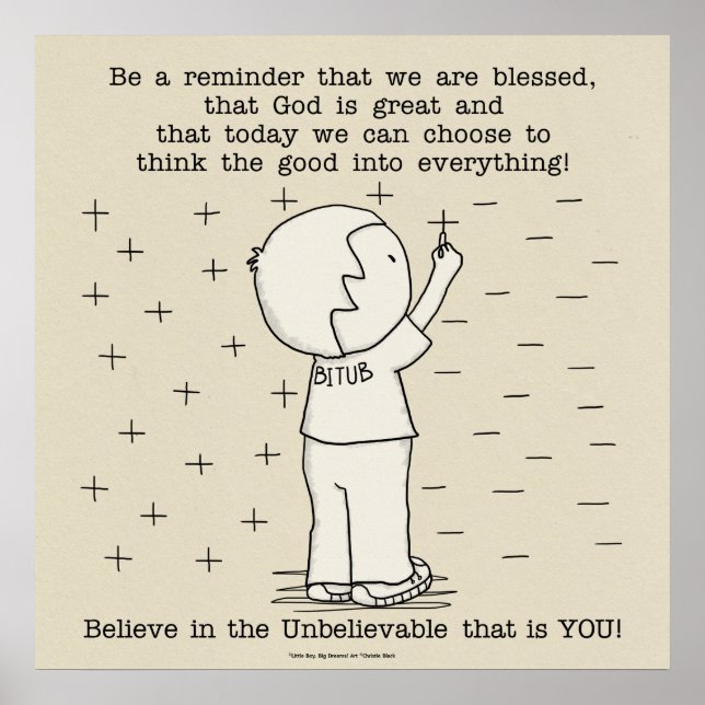 Póster Bendecido positivamente (Frente)