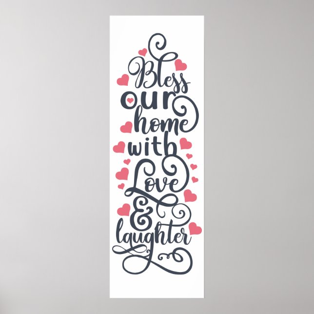 Póster Bendice Nuestro Hogar Con Amor Y Risa (Frente)