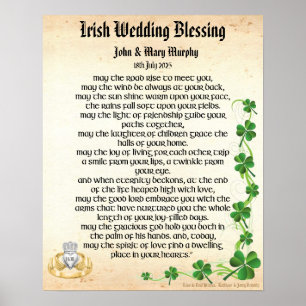 Póster Bendición Boda irlandesa