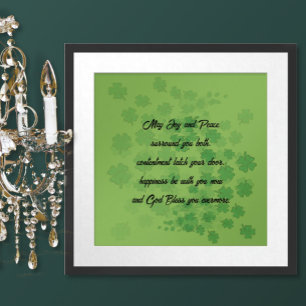 Póster Bendición de Boda Irlandesa -