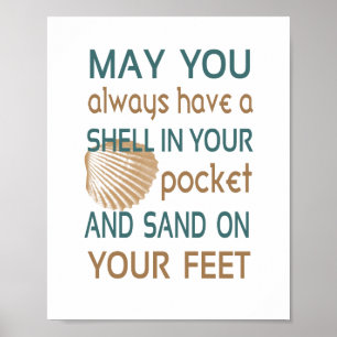Póster Bendición de la playa (tamaño estándar de marco de
