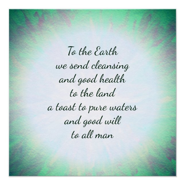 Póster Bendición de la Tierra (Anverso)