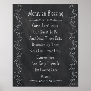 Póster Bendición de Moravian - viejo rezo de Salem