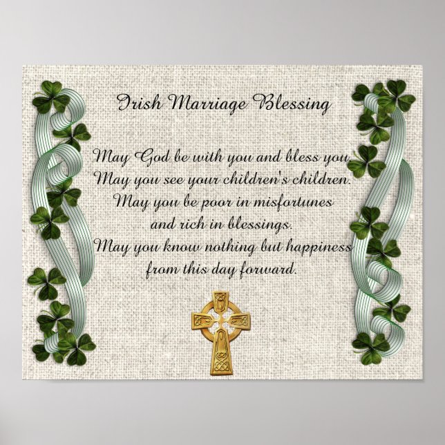 Póster Bendición del matrimonio irlandés (Frente)