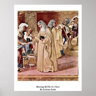 Póster Bendición del St. Clare de Lorenzo Lotto