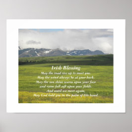 Póster Bendición irlandesa paisaje valle verde