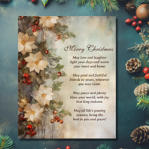 Póster Bendición irlandesa para navidades   Flores de inv