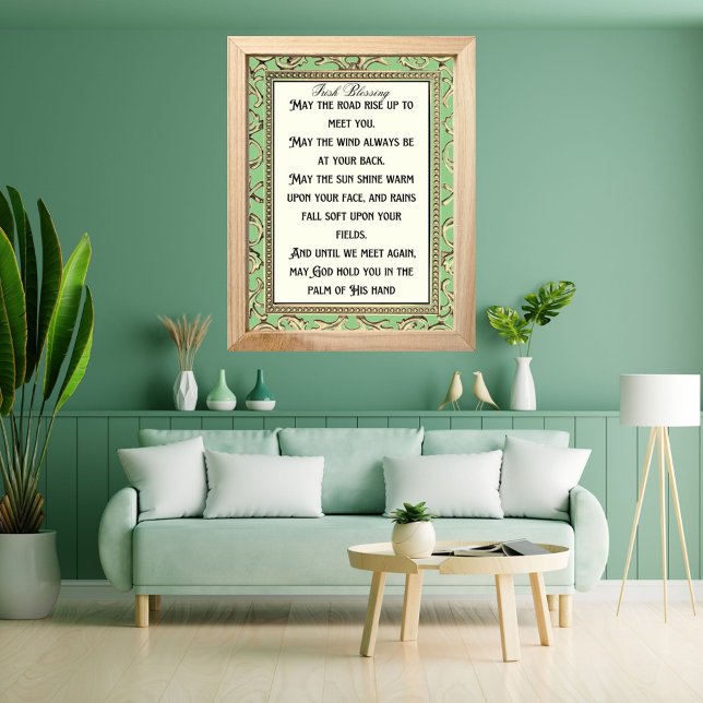 Póster Bendición irlandesa: Que el camino se levante para (Irish Blessing May The Road Rise Up to Meet You Poster)